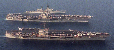 USS JFK and USS Saratoga